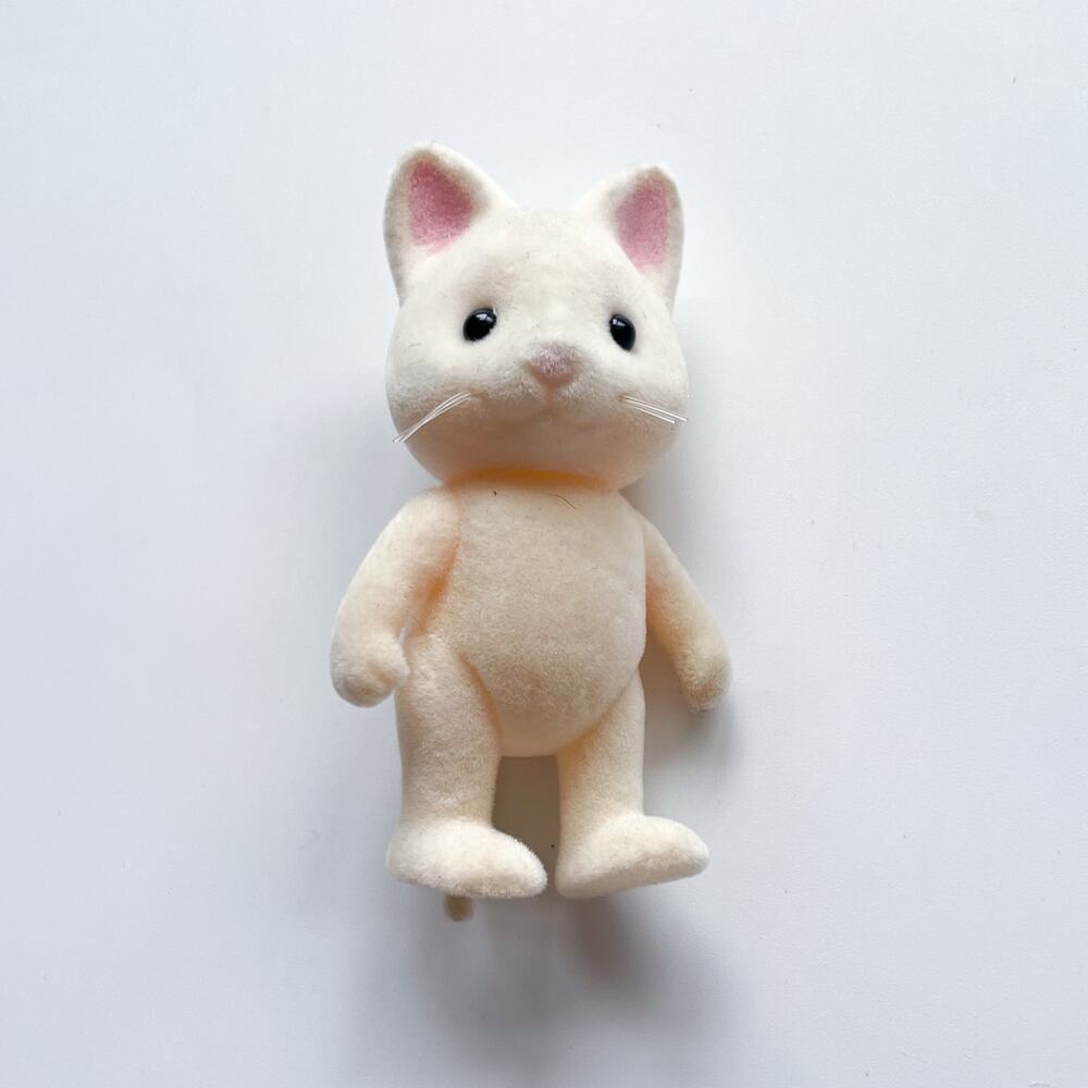 Epoch Sylvanian Families Cat Figure Calico Critters 1985 White Cat